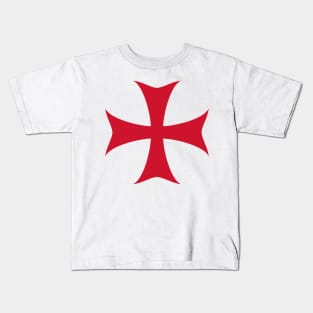 Knights Templar Crusader Cross Flag Kids T-Shirt